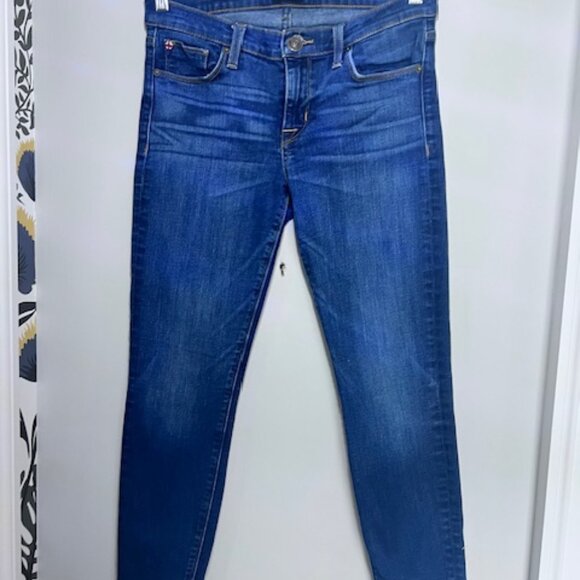 HUDSON KRISTA SUPER SKINNY RAW HEM JEANS SIZE 27 - Picture 1 of 11
